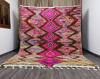 Pink Moroccan Rug – Hand-knotted Berber Wool Carpet