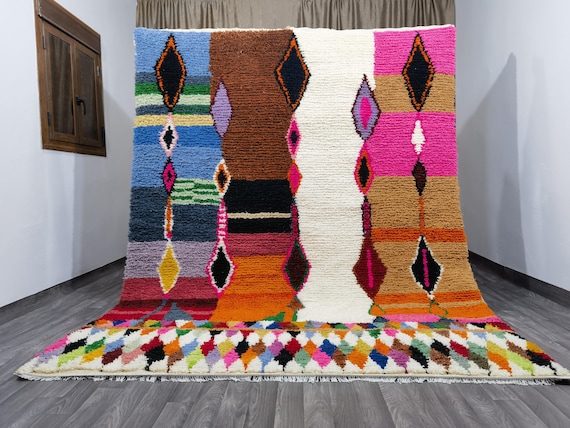 Gorgeous Beni Ourain Rug - Custom Morrocan Rug - Moroccan Area Rug - Moroccan Berber Rug - moroccan art rug - moroccan shag rug - Teppich