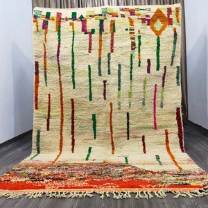 Handmade Morrocan Rug, Authentic Berber Rug, Bohemian Style Rug For Living Room, Bohemian Shag Rug, Personalize Gifts for Home Decor