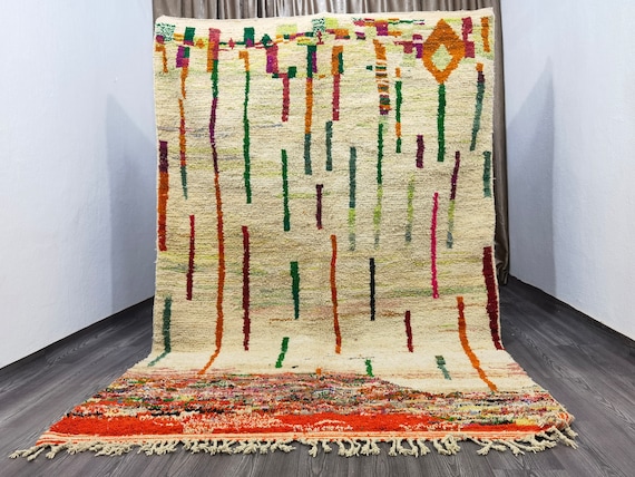 Handmade Morrocan Rug, Authentic Berber Rug, Bohemian Style Rug For Living Room, Bohemian Shag Rug, Personalize Gifts for Home Decor