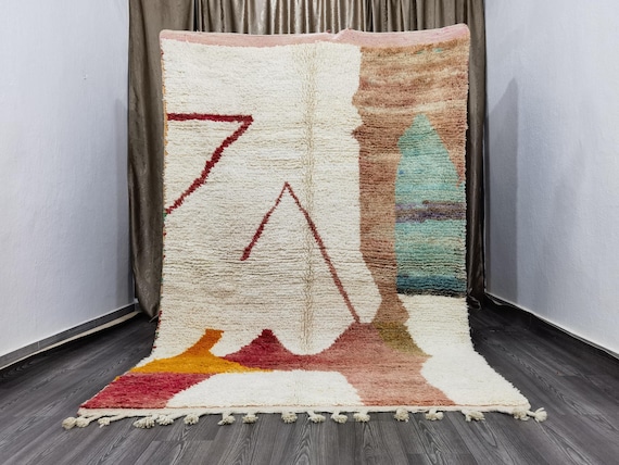 Amazing Beni Ourain Rug - Custom Bohemian Rugs - Soft Area Rug - Quality Handmade Morrocan Rug - Personalize Gifts For Home Decor
