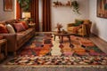 Handmade Orange Moroccan Rug – Boho Berber Area Rug