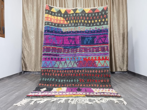 Custom Fabulous Boujaad Rug - Amazing Multicolored Rug - Soft Area Rug - Handmade Home Decor - Morrocan Rug Bohemian - Rugs For Living Room