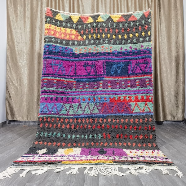 Custom Boujaad Wool Rug – Handmade Multicolored Moroccan Rug