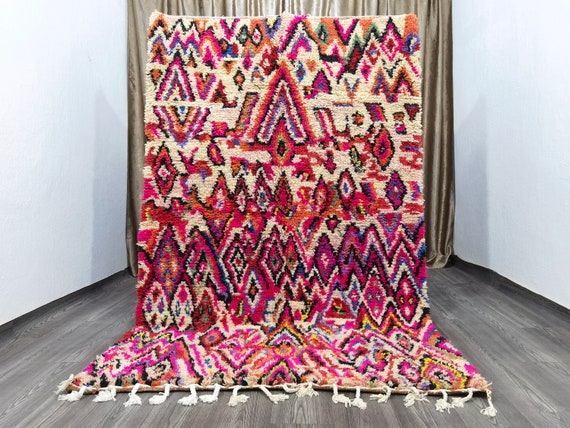 Gorgeous Beni Ourain Rug- Custom Rugs For Living Room - Midcentury Modern Decor- Soft Area Rug - Handmade Home Decor - Morrocan Rug Bohemian