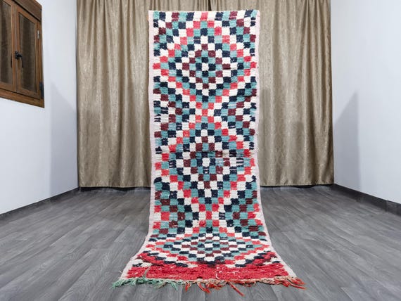 Boujaad Moroccan Rug - Rug For Living Room - Midcentury Modern Decor - Soft Area Rug -Handmade Home Decor - Morrocan Rug Bohemian 2.8x8.4 FT