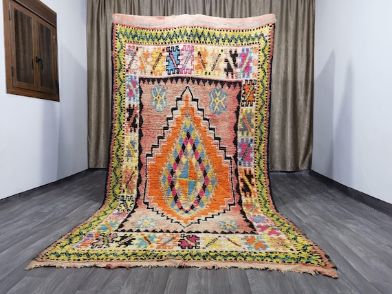 Boujaad Moroccan Rug 5.4x10.6 Ft, Colorful Wool Rug, Rugs For Living Room, Rugs For Bedroom, Moroccan Decor, Moroccan Shag Rug, Bohemian Rug