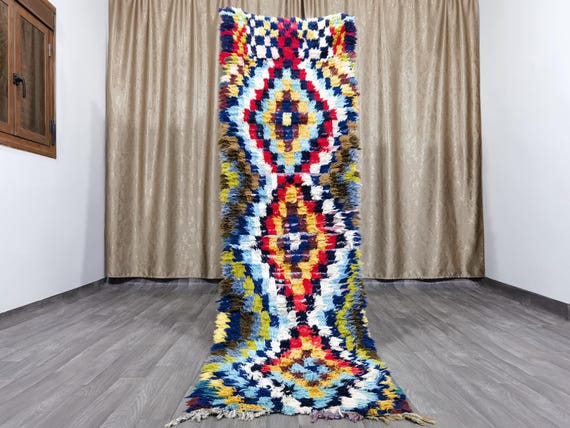 Boujaad Moroccan Rug - Rug For Living Room - Midcentury Modern Decor - Soft Area Rug -Handmade Home Decor - Morrocan Rug Bohemian 2.4x8.6 FT