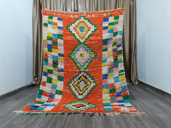 5x7 ft - Azilal Rug Vintage - Home Decor Traditional - Handmade Rug For Bedroom - Berber Area Rug - Rustic Wedding Decor -  Rugs Aesthetic