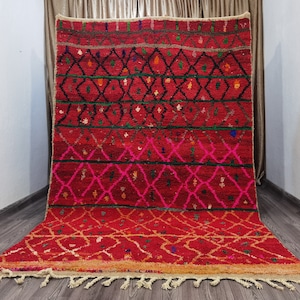 Custom Order Moroccan Rugs - Boujaad Moroccan Rug- Custom Rugs For Living Room - Large Moroccan Rug - Wool Moroccan Rug - Soft Moroccan Rug
