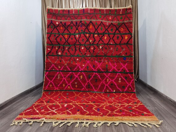 Custom Order Moroccan Rugs - Boujaad Moroccan Rug- Custom Rugs For Living Room - Large Moroccan Rug - Wool Moroccan Rug - Soft Moroccan Rug