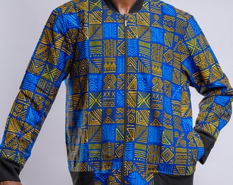 African Print Bomber Jacket