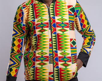 African Print Bomber Jacket