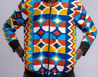 African Print Bomber Jacket