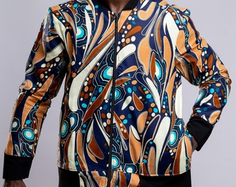 African Print Bomber Jacket