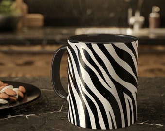 Zebra stripes Mugs, coffee and tea cup.