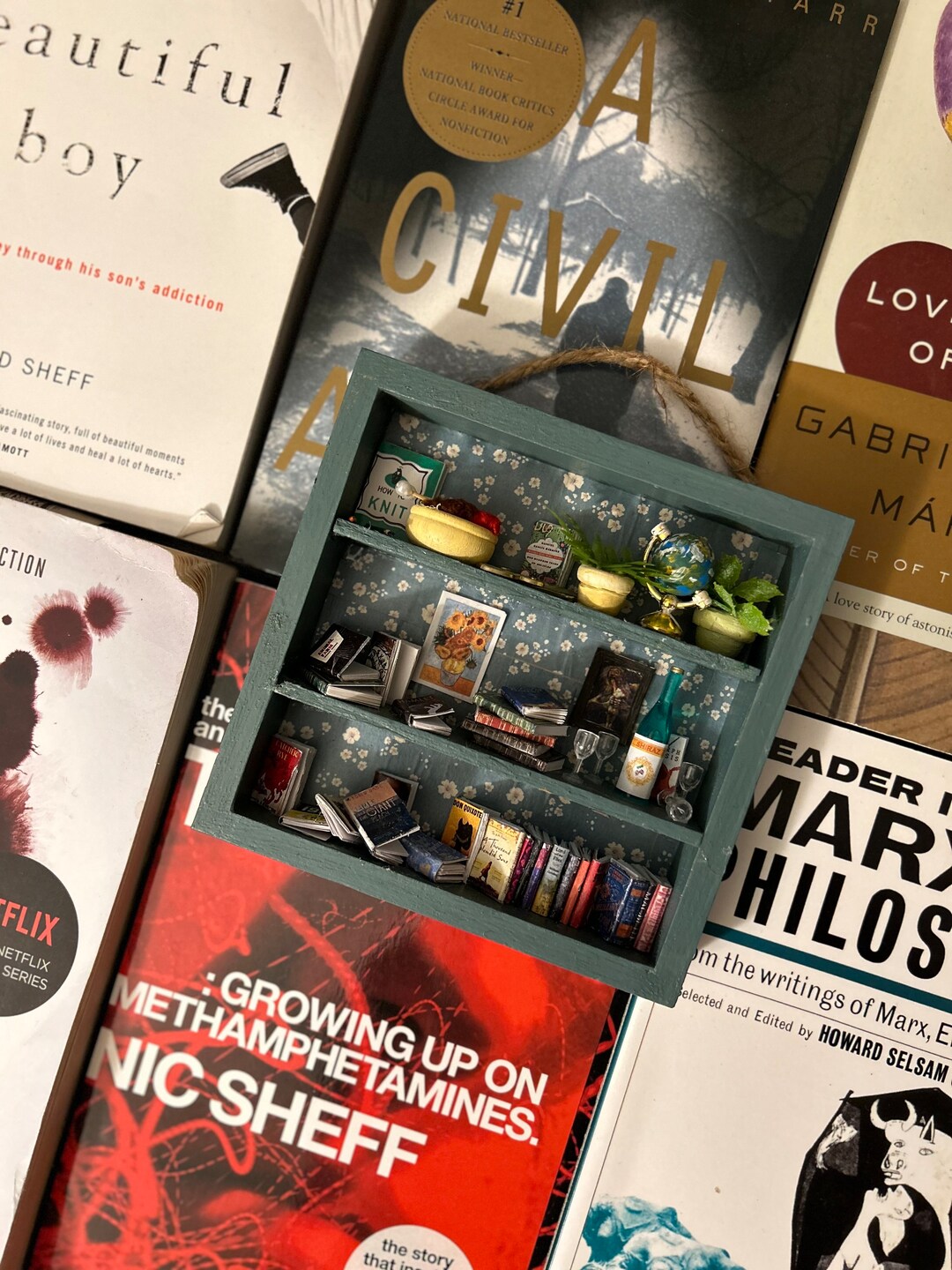 CUSTOM Miniature Bookcase for Book Lovers Etsy