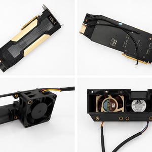 Nvidia Tesla V100 PCIe 40mm Fan Shroud Cooling Adapter — 3D Printed GPU Duct