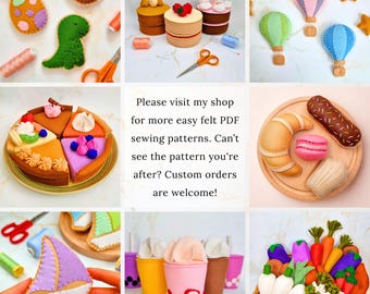 フェルトケーキ　オーダー専用ページ フェルト製バースデーケーキ型紙：初心者向け、子供向けごっこ遊び用