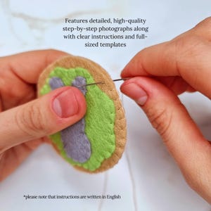Felt Easter Cookie Sewing Pattern: Beginner Friendly Pretend Play Food (PDF) image 3