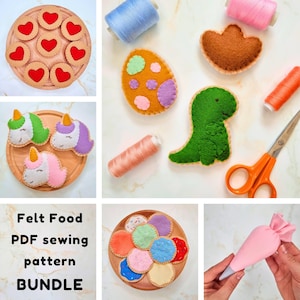 Felt Biscuit Sewing Pattern Bundle: DIY Sweet Play Food (PDF)