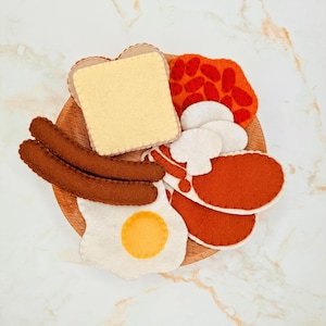 Filcowy wzór na angielskie śniadanie: proste filcowe jedzenie do dziecięcej kuchni (PDF)