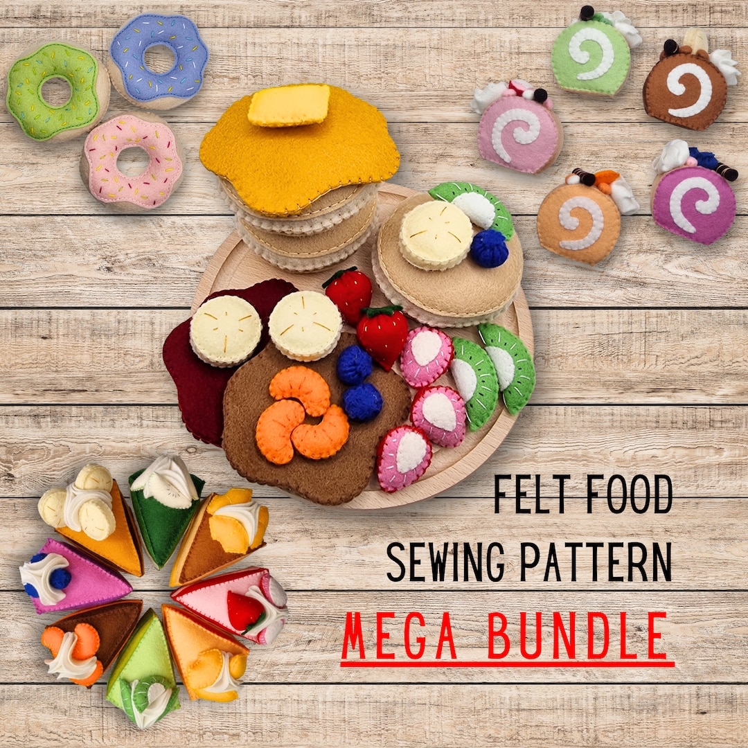 Felt Food Toy PDF Sewing Pattern & Tutorial MEGA BUNDLE Etsy UK