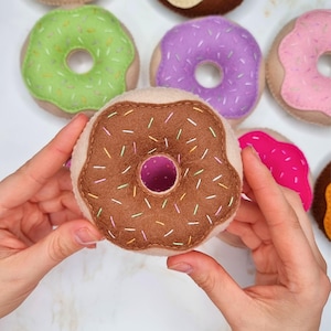 Felt Donut Sewing Pattern: Beginner Pretend Play Food (PDF)