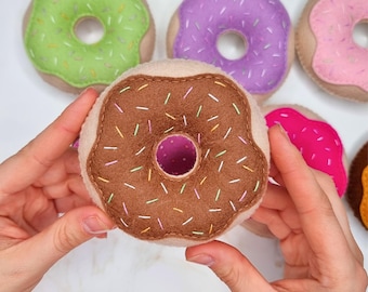 Felt Donut Sewing Pattern: Beginner Pretend Play Food (PDF)