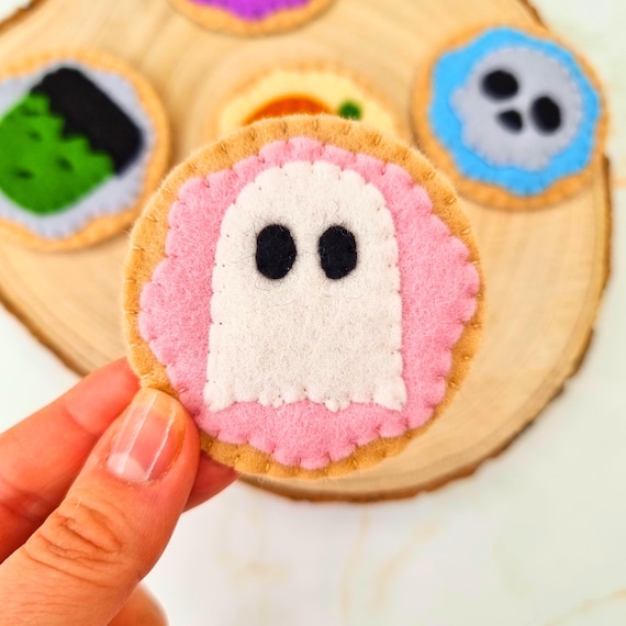 Felt Halloween Cookies Sewing Pattern: Easy DIY Pretend Play Food (PDF)