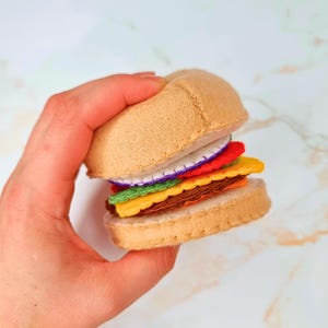 Felt Burger & Fries Sewing Pattern: Pretend Play Food DIY Project (PDF)