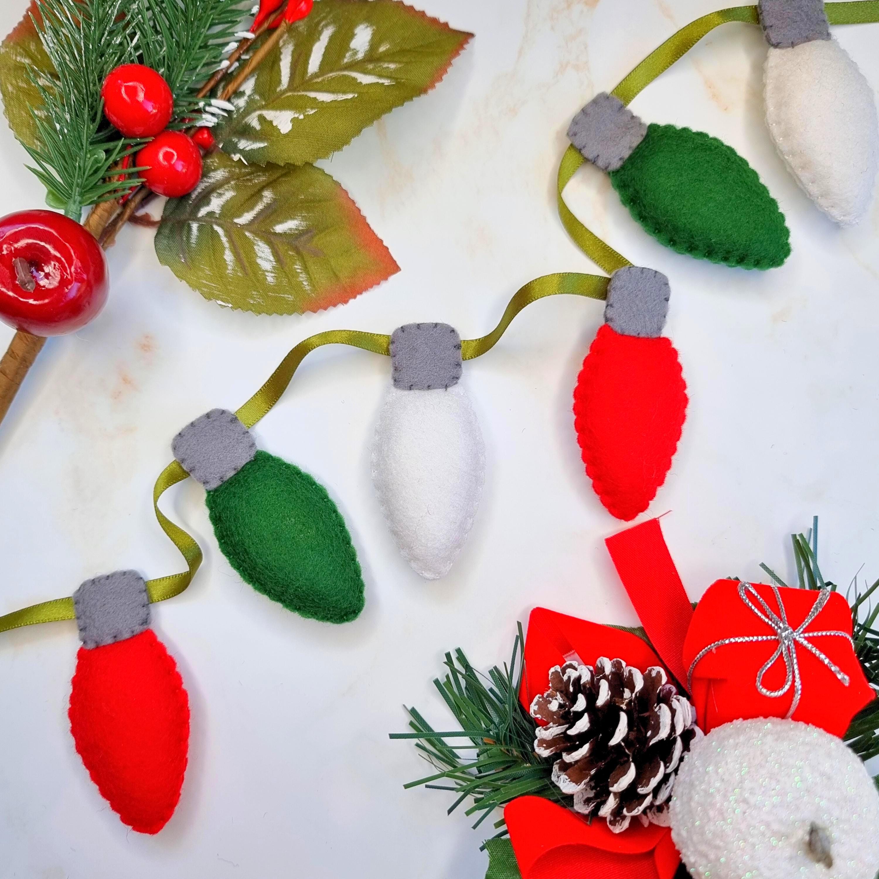Kit De Fieltro Navidad Folia – Set De Fieltro Filzinies – Mini Kit Para Hacer Una Guirnalda De Navidad