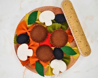 Felt Italian Pasta Sewing Pattern: Kids Play Food (PDF)