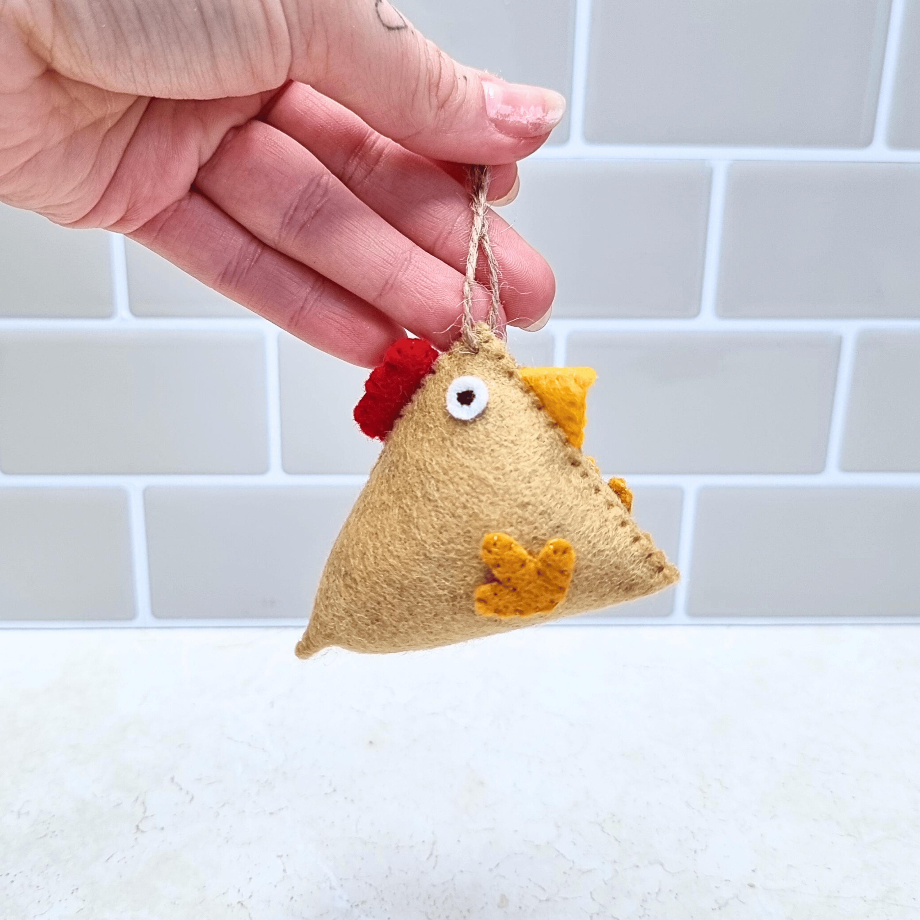 Pyramid Chicken Pattern Felt Pyramid Hen Sewing Pattern - DIY Easter Chicken and Rooster ...
