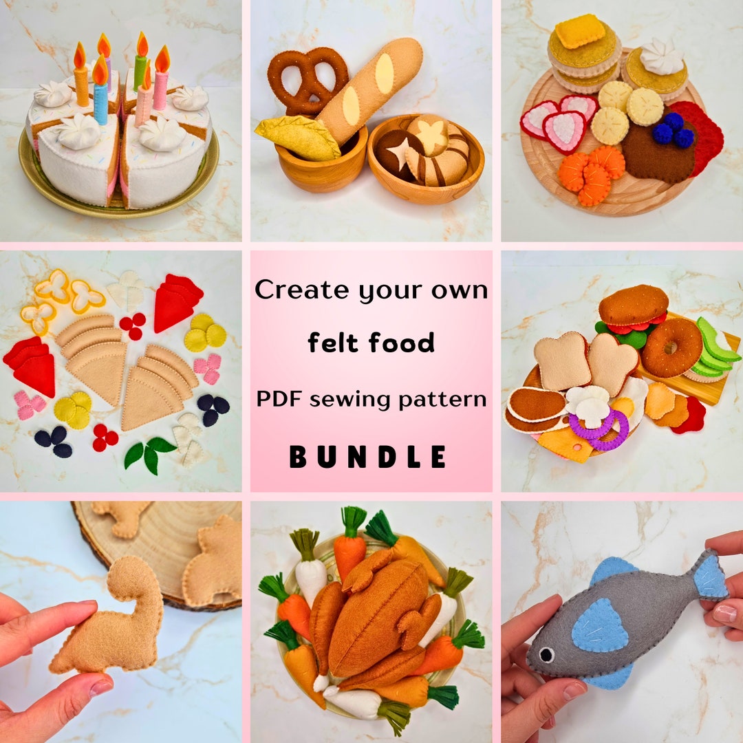 CUSTOM Felt Food PDF Sewing Pattern BUNDLE Easy Felt Food Patterns for Pancakes, Vegetables, Fruit, Sushi, Sandwich, Pizza, Turkey, Pasta - Etsy custom-felt-food-pdf-sewing-pattern-bundle-easy-felt-food-patterns-for-pancakes-vegetables-fruit-sushi-sandwich-pizza-turkey-pasta-etsy