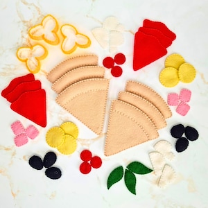 Felt 6 Slice Pizza Sewing Pattern: Easy DIY Play Food (PDF)