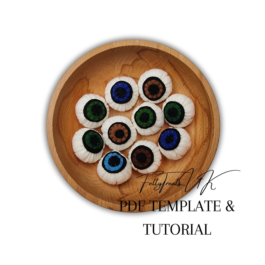 Felt Eyeballs Halloween PDF Sewing Pattern Etsy UK