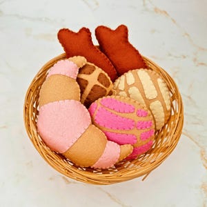 Felt Mexican Pan Dulce Sewing Pattern: Conchas, Marranitos, Cuernitos (PDF)