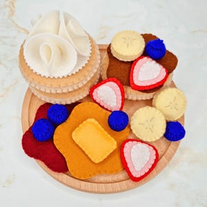 Filz Pfannkuchen Spielset Schnittmuster, Anfänger DIY Spiel Essen (PDF)