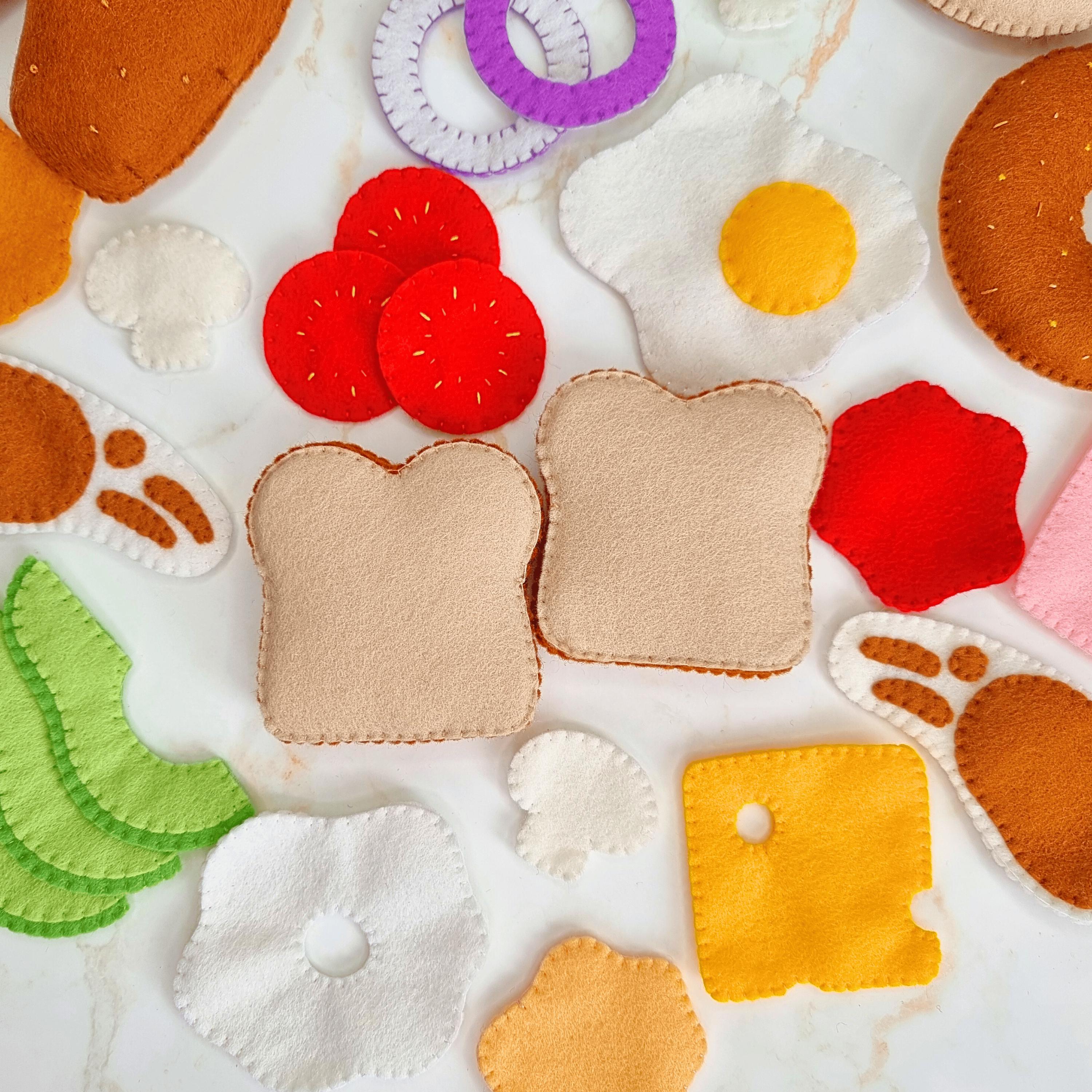 Felt Sub Sandwich & Bagel Playset Sewing Pattern - Hand Sewing Project ...