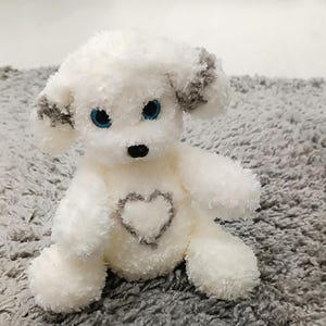 Handmade Crocheted Puppy Plushie-Adorable Crocheted Puppy Stuffed Animal,Cute Crocheted Puppy Toy,Amigurumi Animal,Crochet Dog Toy