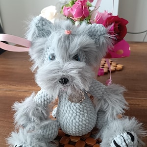 Unique Stuffed Animal Dog | Yorkshire Terrier | Adorable Handmade Gift | Crochet Plush Dog Toy | Handmade |Handmade Soft Toy| DogPet Gift