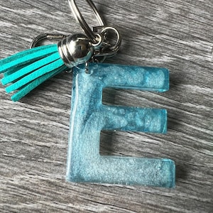 Resin letter keychains