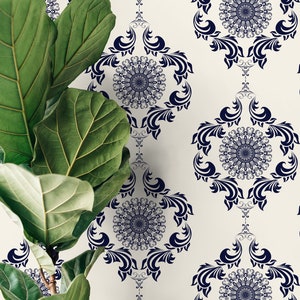 Vintage Ornamental Wallpaper / Peel and Stick Wallpaper Removable Wallpaper Home Decor Wall Art Wall Decor Room Decor - D231