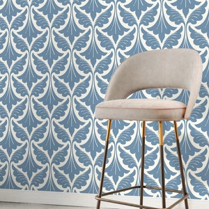 Light Blue Modern Wallpaper / Peel and Stick Wallpaper Removable Wallpaper Home Decor Wall Art Wall Decor Room Decor - D189