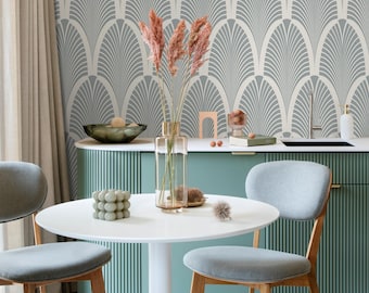 Wallpaper Peel and Stick Wallpaper Removable Wallpaper Home Decor Wall Art Wall Decor Room Decor / Neutral and Beige Art Deco - C598