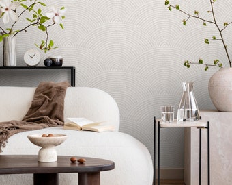 Neutral Arches Boho Wallpaper Minimalist Peel and Stick and Traditional Wallpaper -  B977