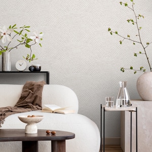 Neutral Arches Boho Wallpaper Minimalist Peel and Stick and Traditional Wallpaper -  B977