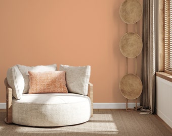 Almond Wallpaper / Solid Color / Peel and Stick Wallpaper Removable Wallpaper Home Decor Wall Art Wall Decor Room Decor - D426