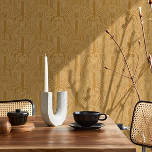 Boho Abstract Wallpaper Peel and Stick and Traditional Wallpaper - C257